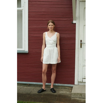 Customized High Loose Waist Linen Shorts Women Manufacturer | Linenwind