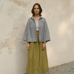 Brand customization|Linen bustier skirt|Mass production|Pure natural cotton and linen material