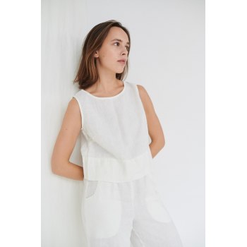 Bulk Customized|Linen Sleeveless Vest|Cotton & Linen Pure Natural Material|Factory