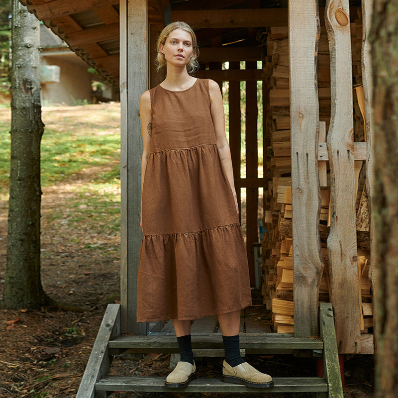 Seaside Vacation Linen Dress