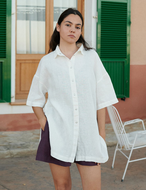 Custom Casual Linen Short Sleeve Shirt Manufacturer | Linenwind