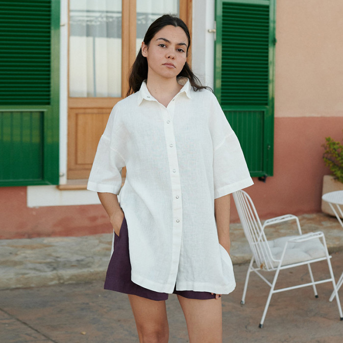 Custom Casual Linen Short Sleeve Shirt Manufacturer | Linenwind