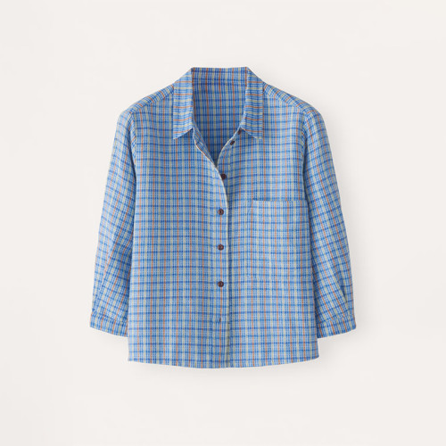 Custom Design Cotton Linen Casual Checkered Print Shirt Manufacturer | Linenwind