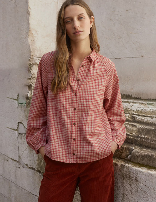 Custom Cotton Linen Checkered Print Shirt Manufacturer | Linenwind