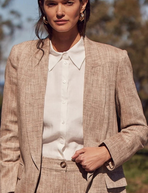 Custom New Linen Cotton Casual Blazer Jacket Manufacturer | Linenwind
