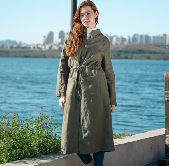 Custom Long Linen Cotton Trench Coats & Jackets Manufacturer | Linenwind