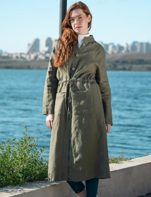 Custom Long Linen Cotton Trench Coats & Jackets Manufacturer | Linenwind