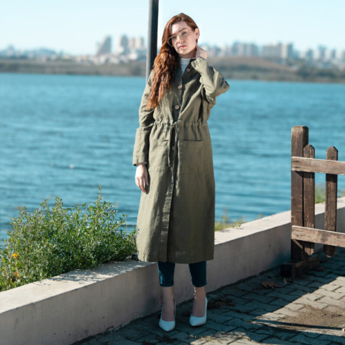 Custom Long Linen Cotton Trench Coats & Jackets Manufacturer | Linenwind