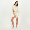 Custom Cotton Linen Vertical Stripe Shorts Manufacturer | Linenwind