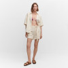 Custom Cotton Linen Solid Color Drawstring Beach Vacation Shorts Manufacturer | Linenwind