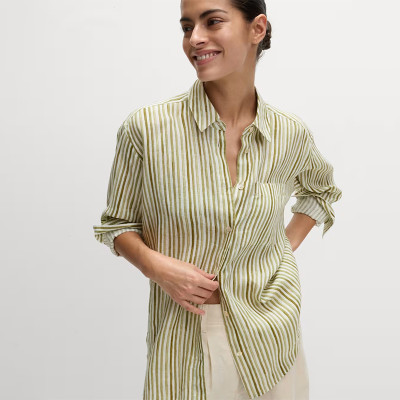 Customized Cotton Linen Striped Plus Size Shirt Manufacturer | Linenwind