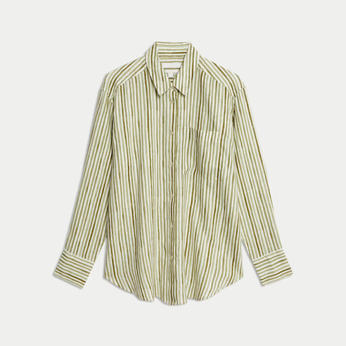 Customized Cotton Linen Striped Plus Size Shirt Manufacturer | Linenwind