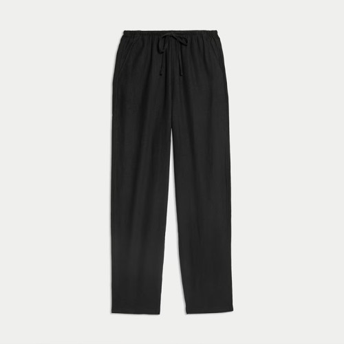 Custom linen drawstring tapered trousers manufacturer | Linenwind