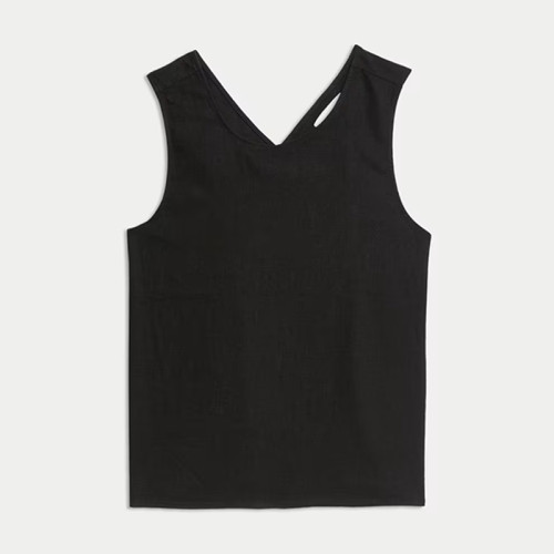 Customised Linen Cross Back Tank Top Manufacturer | Linenwind