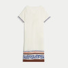 Customized Cotton and Linen Ethnic Style Printed V-Neck Mid-Length Dress Manufacturer | Linenwind