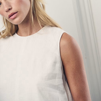 Custom Back Cardigan Button Down Linen Vest Manufacturer | Linenwind