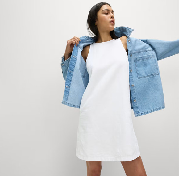 Custom Linen Crew Neck Mini Shift Dress Manufacturers | Linenwind