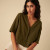 Custom V neck Casual Short Sleeve Linen Shirt Manufacturer | Linenwind