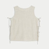 Custom Side Tie Striped Linen Vest Manufacturer | Linenwind