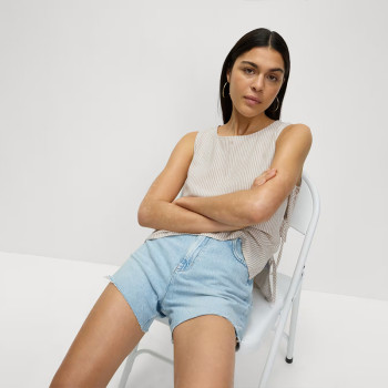 Custom Side Tie Striped Linen Vest Manufacturers | Linenwind