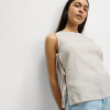 Custom Side Tie Striped Linen Vest Manufacturer | Linenwind