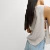 Custom Side Tie Striped Linen Vest Manufacturer | Linenwind