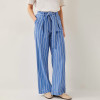 Custom Linen Blend Striped Straight Leg Trousers Manufacturers | Linenwind