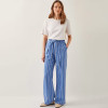 Custom Linen Blend Striped Straight Leg Trousers Manufacturers | Linenwind
