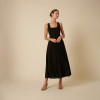 Custom Square Neck Button Mid Waist Linen Dress Manufacturer | Linenwind