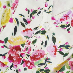 Custom Linen Printed Smock Dress Manufacturer | Linenwind
