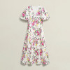 Custom Linen Printed Smock Dress Manufacturer | Linenwind
