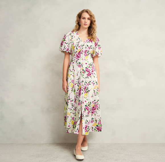 Custom Linen Printed Smock Dress Manufacturer | Linenwind