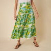 Custom Lemon Print Linen Multi Layered Maxi Dress Manufacturer | Linenwind