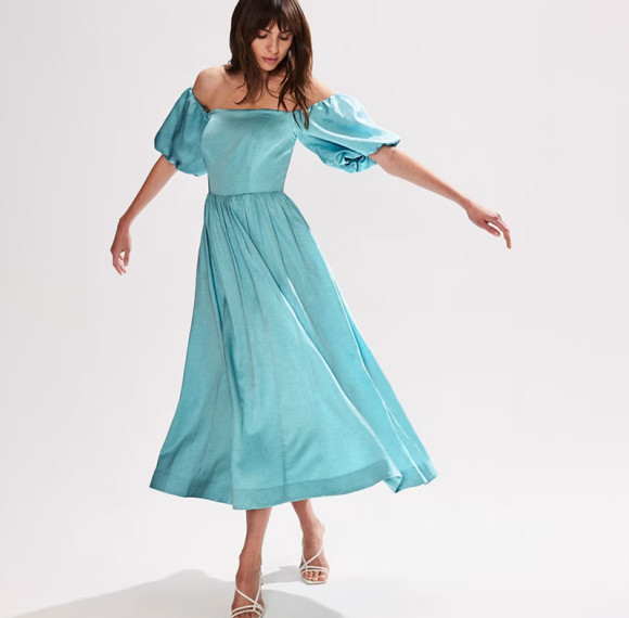 Custom Linen Waist Midi Dress Manufacturer | Linenwind