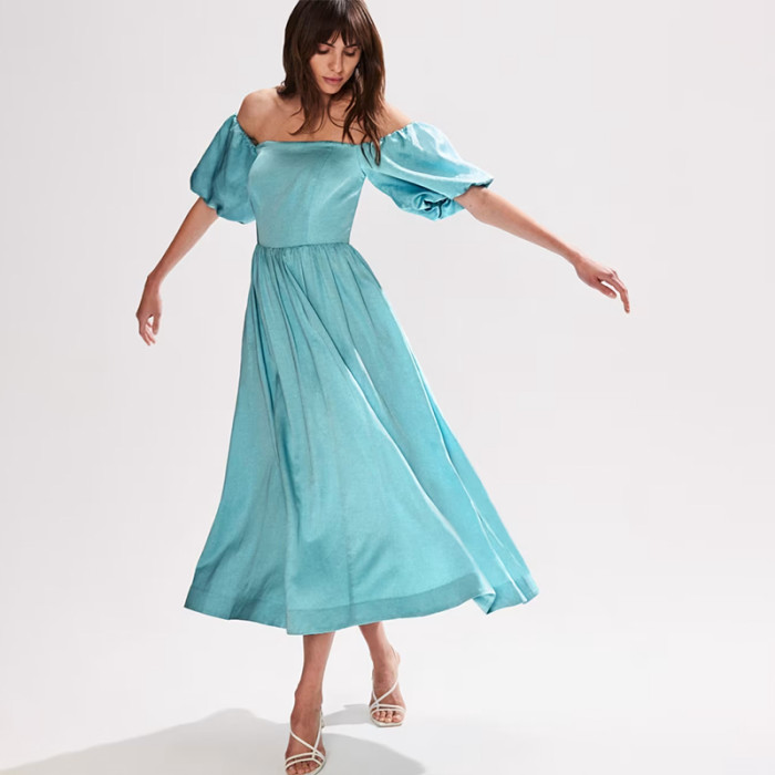 Custom Linen Waist Midi Dress Manufacturer | Linenwind