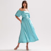 Custom Linen Waist Midi Dress Manufacturer | Linenwind