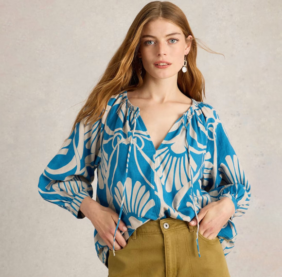 Custom Linen Printed Lace Up Shirt Manufacturers Manufacturer | Linenwind