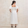 Custom Linen Solid Waist Midi Dress Manufacturers | Linenwind