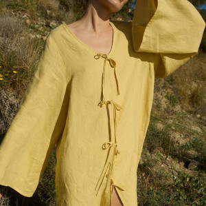 Custom Linen Cardigan Mini Skirt Manufacturer | Linenwind