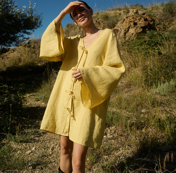 Custom Linen Cardigan Mini Skirt Manufacturer | Linenwind