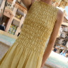 Custom Sleeveless Pleated Round Neck Maxi Dress Manufacturer | Linenwind
