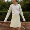 Custom Linen Check Skirt Manufacturer | Linenwind