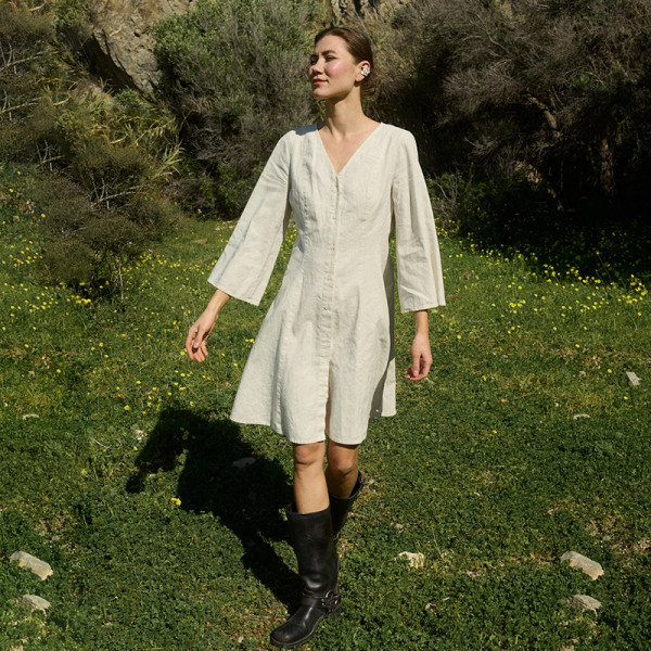 Customized resort cotton and linen blend dress Manufacturer | Linenwind