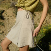 Customized cotton and linen blend A-line skirt Manufacturer | Linenwind
