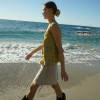Customized cotton and linen blend A-line skirt Manufacturer | Linenwind