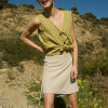 Customized cotton and linen blend A-line skirt Manufacturer | Linenwind