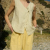 Custom Linen Casual Cardigan Vest Manufacturer | Linenwind