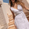 Customized linen sleeveless V-neck wrap dress Manufacturer | Linenwind