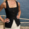 Customized Linen Sleeveless Square Neck Single Breasted Vest Top Manufacturer | Linenwind