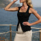 Customized Linen Sleeveless Square Neck Single Breasted Vest Top Manufacturer | Linenwind